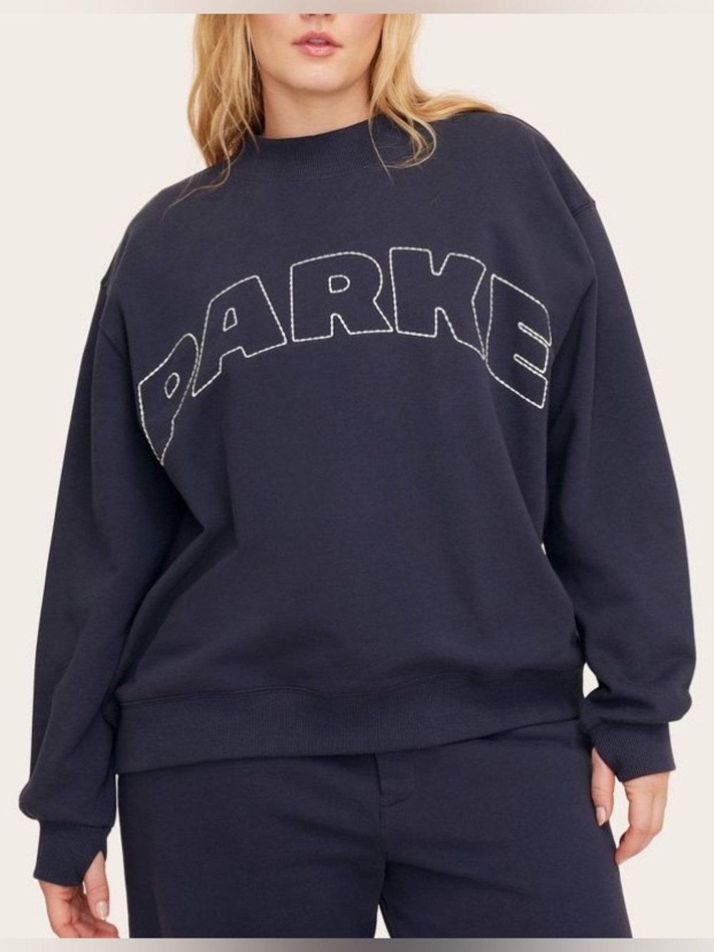 PARKE x Target Mockneck Pullover Sweatshirt in Navy (L/XL)